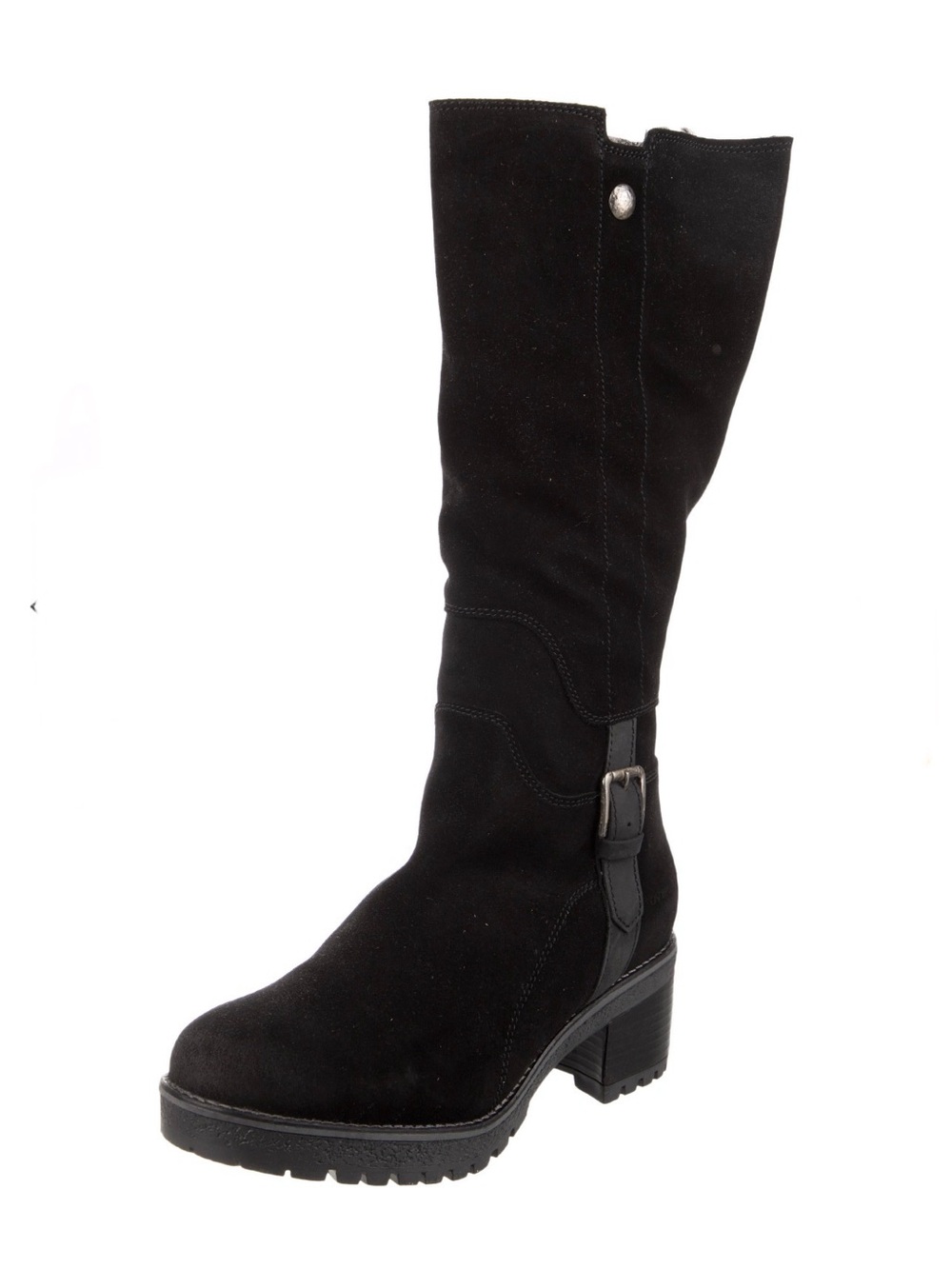 Overland Major Shearling-Lined Waterproof Leather Tall Boots Black EU40